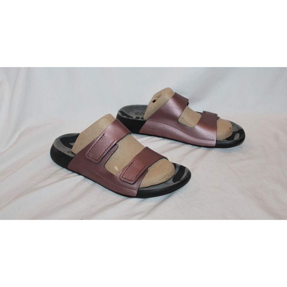 ECCO Cozmo Women's Two Strap Fluidform Leather Sandals Pink Metallic EU 39